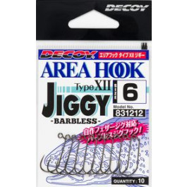 Decoy Area Hook Type-12 (AH-12) Jiggy barbless jig hooks