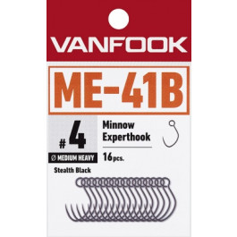 Vanfook Minnow Expert Hooks, ME-41B, Medium Heavy barbless single hooks for minnows
