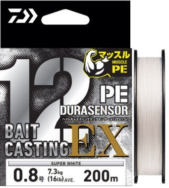 Daiwa Bait Casting Dura Sensor x12EX+Si3 Super White 200m