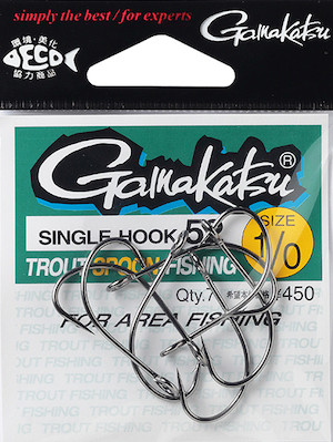 Gamakatsu Single Hook 52, straight point fast hooking
