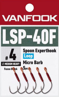 Vanfook Looped-eye Spoon Hooks, LSP-40F, Medium Heavy