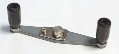 Mike's Wood knob handle for ABU, 80m gunmetal