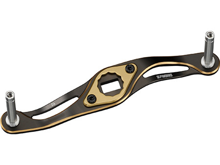 SLPW MC (machine-cut) Crank handle, 90mm, Black and Gold