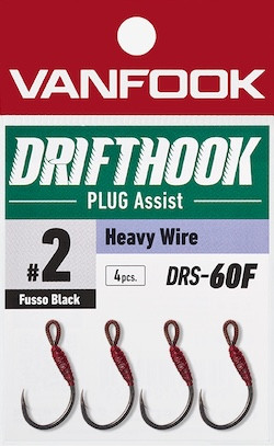Vanfook DRS-60F, Drift Hook All Round, Heavy wire single hooks for minnows