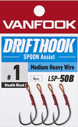 Vanfook Looped-eye Spoon Hooks, LSP-50B, Medium Heavy