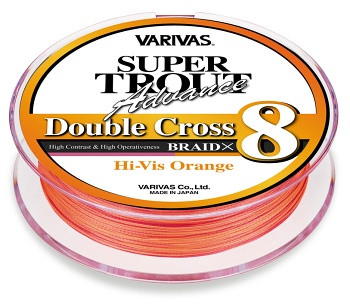 Varivas Super Trout Advance Double Cross PE X8 Hi-vis Orange, Light Green 100m