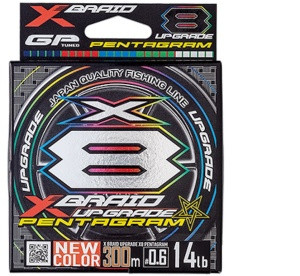 YGK X-Braid Upgrade X8 Pentagram 5 color 150m, 200m, 300m