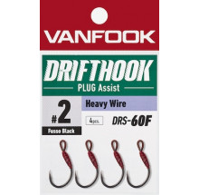 Vanfook DRS-60F, Drift Hook All Round, Heavy wire single hooks for minnows