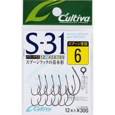 Owner S-31 Fine wire single hooks for spoons
