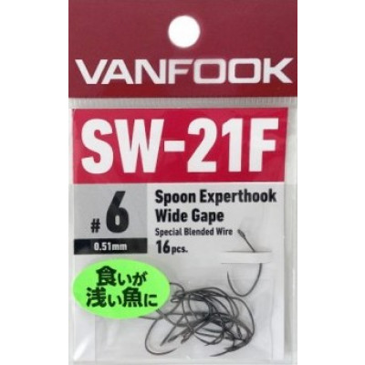 Vanfook SW-21F, Spoon extra wide gape, fine wire hooks