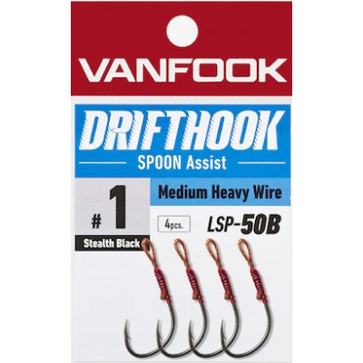 Vanfook Looped-eye Spoon Hooks, LSP-50B, Medium Heavy